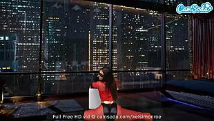 Big ass Kelsi Monroe feels intense emotions cosplaying as Elastigirl on the Sybian