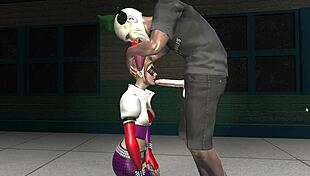 Harley Quinn's Deepthroat and Facial in 3D Hentai