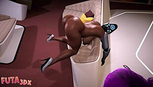 Futa3dx pink-haired babe with huge shaft bangs sex bot hard