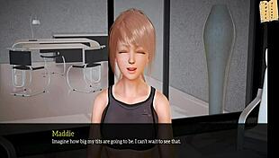 in my new family series, the big-titted girl rides monster cock in missionary for creampie