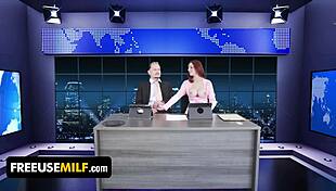 news anchor bangs colleague and protester.