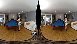 Violet Starr Experiences Virtual Sex In WankzVR Snooker Scenario