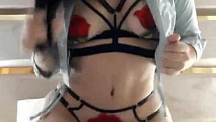 check out this sexy latina's big ass in a tiny thong.