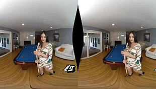 Violet Starr Experiences Virtual Sex In WankzVR Snooker Scenario