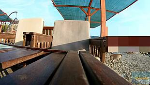 Flashing without panties! 😏