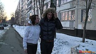 First time for Anna with ebony guy in teen 18+ action