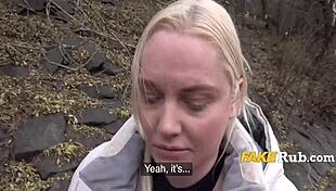 Convinced amateur girl on street with massive tits to fuck me for cash.