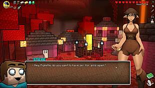 Hornycraft Parody Hentai Game Pornplay Ep 41 Witch Testing Potion To Grow Giant Cock