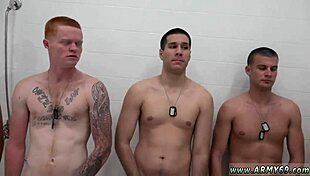 Naked Gay Soldier Undergoes Hazing with Penis Showering and Exposure