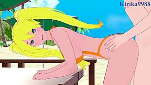 Naruko and Kushina Uzumaki intense sex in Naruto hentai. Big tits, creampie in 3D cartoon! 😈🍑