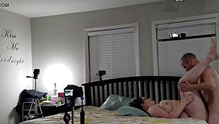 BBW Wife With Huge Natural Tits Fucked Hard And Cum On Belly.