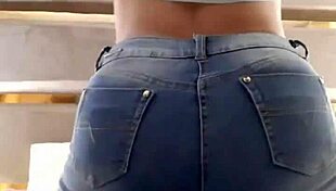 check out this sexy latina's big ass in a tiny thong.