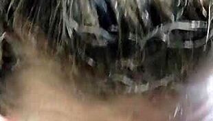 fl sw couple spitting cum in public car blowjob