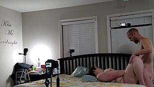 BBW Wife With Huge Natural Tits Fucked Hard And Cum On Belly.