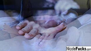 Hot Nicole Rubs Herself!