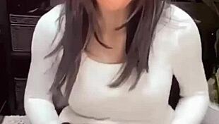 Beautiful Asian Ladyboy Masturbates While Streaming Anal Videos