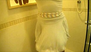 bathing in the shower with bondage and brazilian slave elements