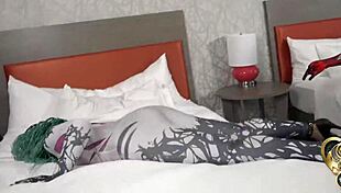 i'm all bound up in this venomous fight cosplay, watchin' the ebony strapon catfight go down