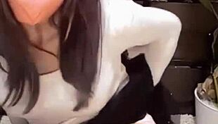 Beautiful Asian Ladyboy Masturbates While Streaming Anal Videos