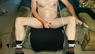 Edgar293 In Restrained Masturbation With Socks And Cumshot