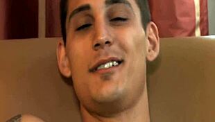 Tattoo punk thug masturbates to gay orgasm