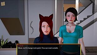 My New Family 315 Plays Game with Redhead in Scene