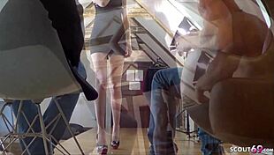 german teen 18+ - schlanke deutsche maus nach party im fmm dreier gefickt