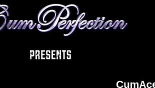 centerfold sucks cum load on face