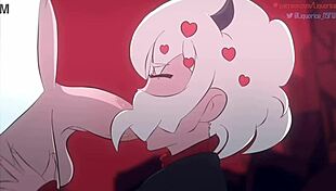 hey, modeus the lustful demon from helltaker is craving some deepthroat action with that big monster cock 😈