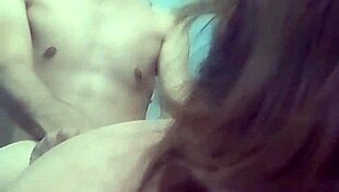 On webcam, I touch her tits and put her in doggystyle