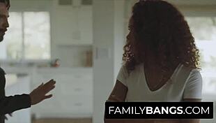 White Stepdad Surprises Black Stepdaughter With Cum On Her Mouth