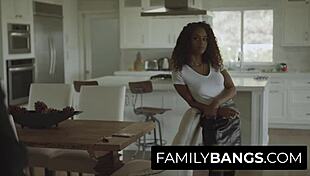 White Stepdad Surprises Black Stepdaughter With Cum On Her Mouth