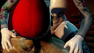 Sexy Bald Ass Pussy Cyber Whore Rides Hard Cock