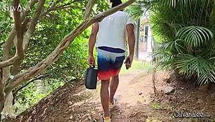 BBC Spies On Running Latina Milf