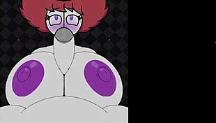 Trixie the clown gets banged in a titty fuck and blowjob game with cum