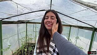 I asked a farmer girl to show her juicy fruits, and she rode me cowgirl style!