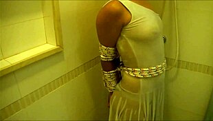 bathing in the shower with bondage and brazilian slave elements