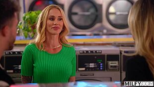 Milfy sex ed teacher Sarah teaches young couple to fuck!