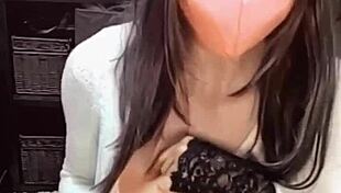 Beautiful Asian Ladyboy Masturbates While Streaming Anal Videos