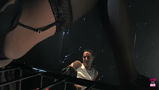 Hot Brunette's Cunt Pounded Hard, But Blonde's Deepthroat Adds Intrigue in Stockings