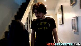 Blonde beauty sucks two hard cocks