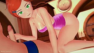 i'm gwen and i'm so hot i put on my swimsuit to fuck in this hentai adult version