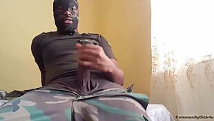 Military guy jerks off with dirty talk for blowjob orgasm 😏