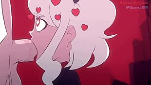 hey, modeus the lustful demon from helltaker is craving some deepthroat action with that big monster cock 😈