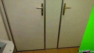 A german teen secretly films a schoolgirl getting fucked in the school toilet.