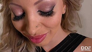 busty cock-hungry secretary marika vitale kneels to suck your dick in pov