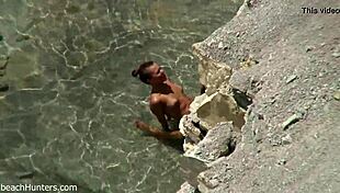 Beach couple engages in passionate sex part two