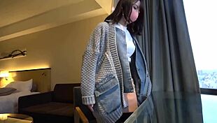 Asian Babe Gives Intense Blowjob and Cumshot