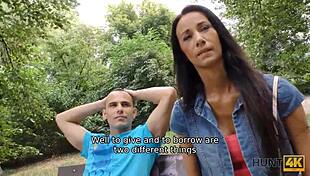 man buys trimmed pussy in public park, feeling intense desire