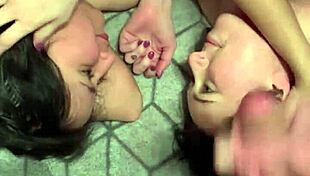 Bound Step Sisters Swap Daddy's Cum